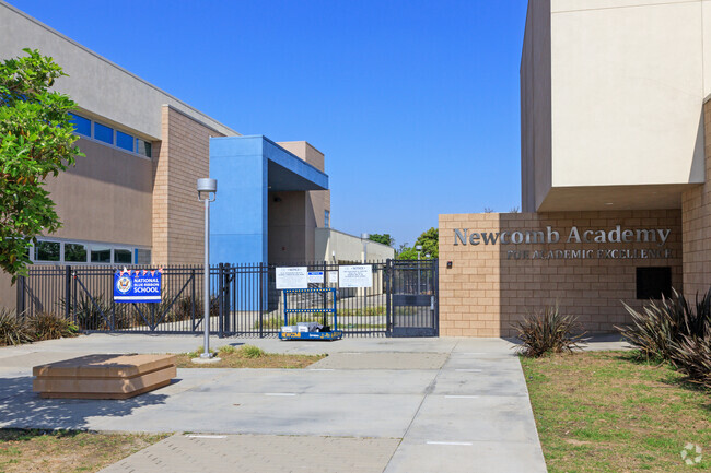 Entrance at Newcomb K-8 Academy.