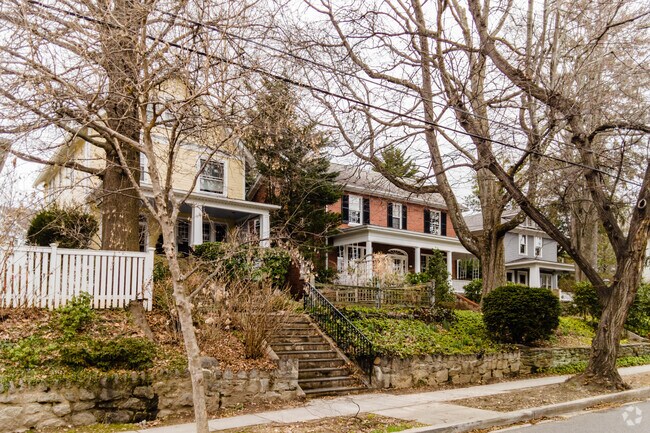 Many homes in Chevy Chase sit a little bit above street level, offering residents privacy.