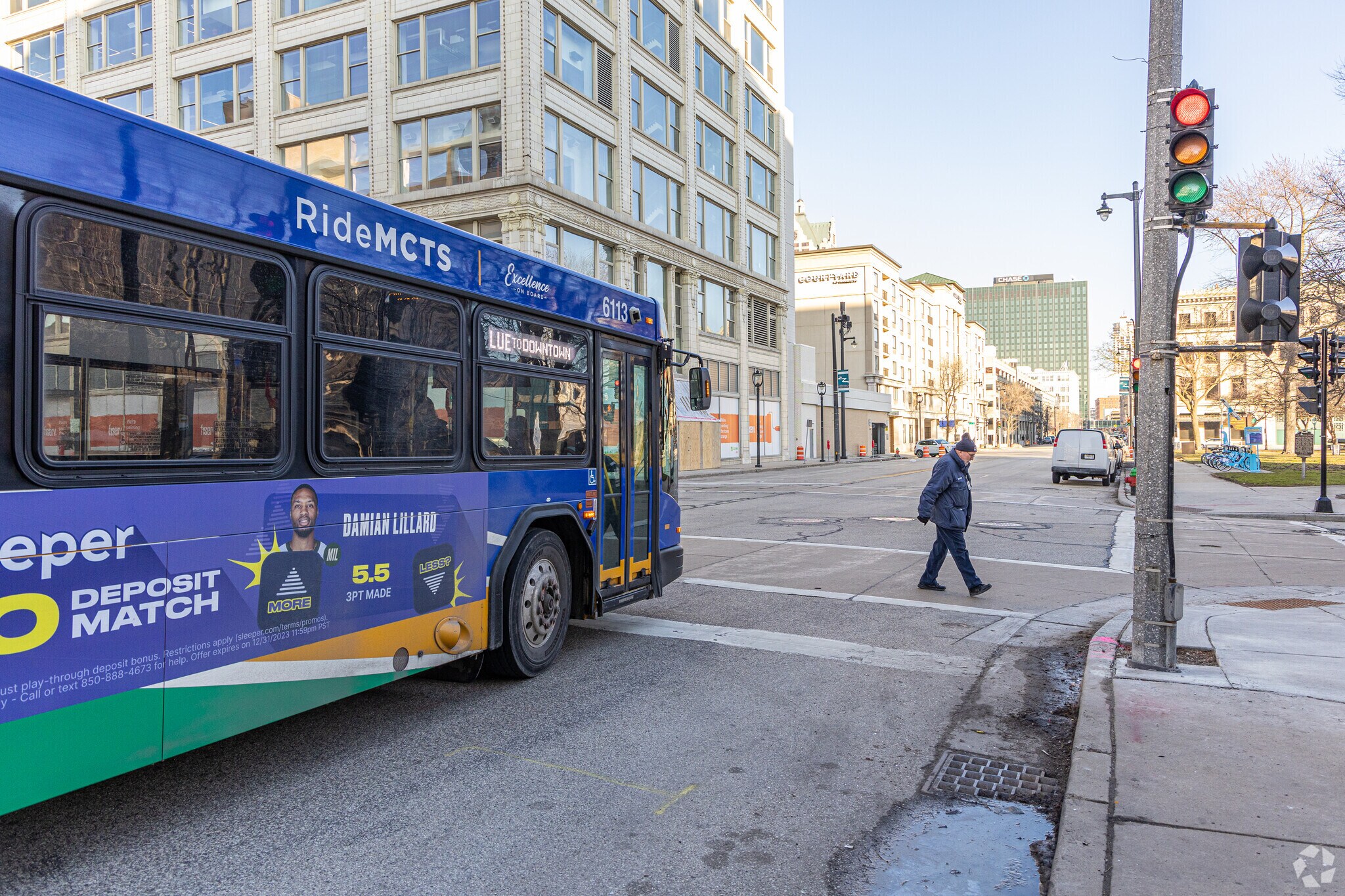 Hop on the bus and be in downtown Milwaukee in minutes from Cooper Park.