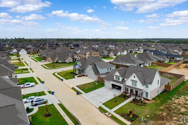 The new homes developments feature community amenities and larger yards