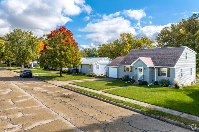 Two-story traditional-style homes are newly built and renovated in Morton, Illinois.
