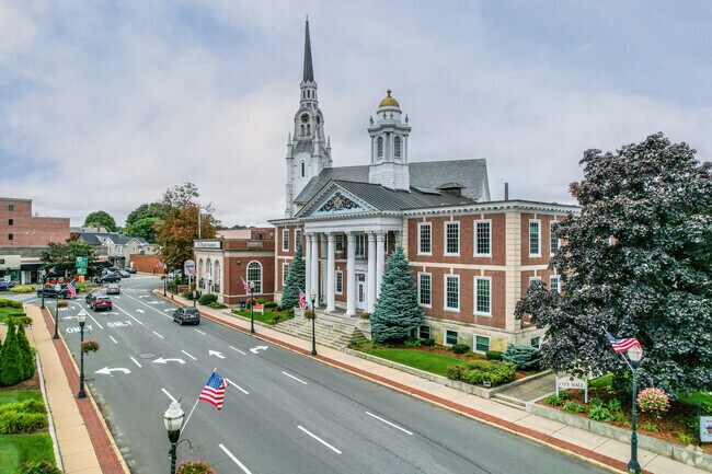Woburn Town Hall near the town of Shakerhill has beautiful architecture.