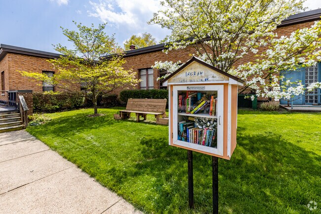 Borrow a book from the Ingram Little Free Library but be sure to add a book back.