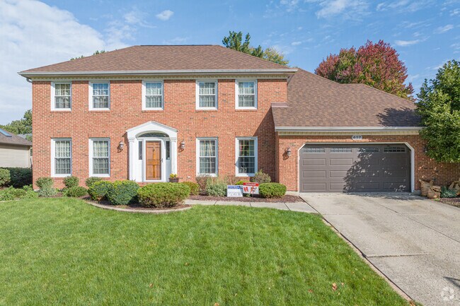 Many beautifully updated two-story brick homes can be found in River Woods.