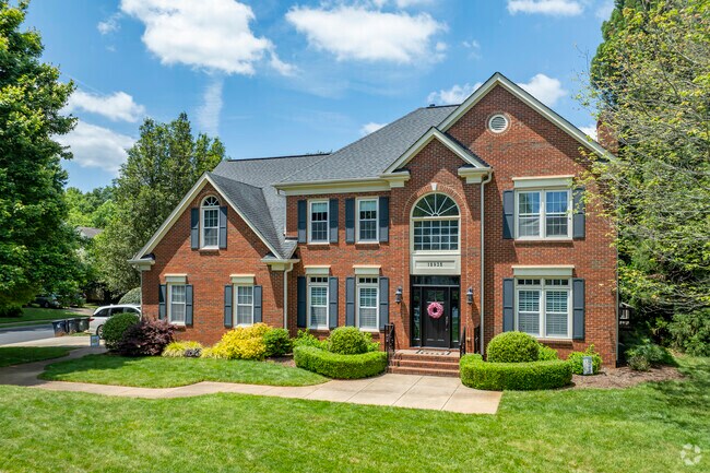 Impressive large brick homes bring a touch of luxury to Huntersville.