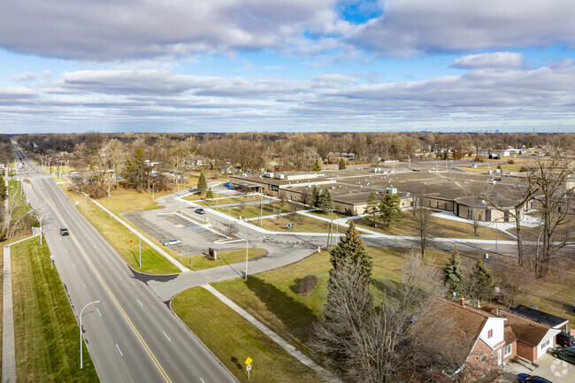 Aerial view of Taylor High School.