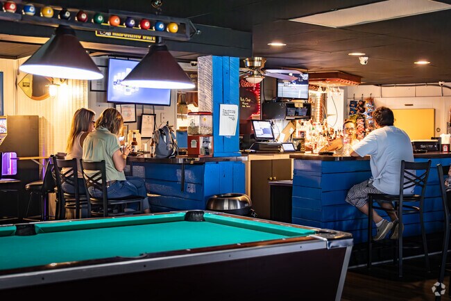 Pole and drinks are enjoyed at the Filling Station Sports Bar & Grill in Williamson Road.