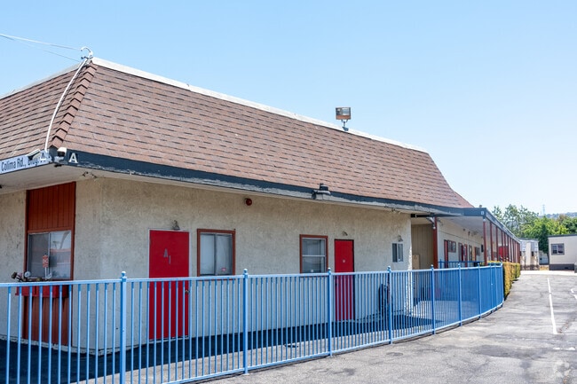 Exteriors of classrooms at California University Preparatory School in Rowland Heights, Ca.