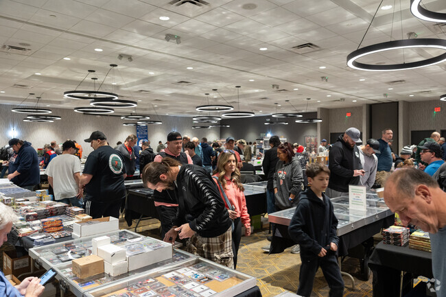 The Veterans Day Sports Card & Autograph Show in Dedham Village draws a large crowd.