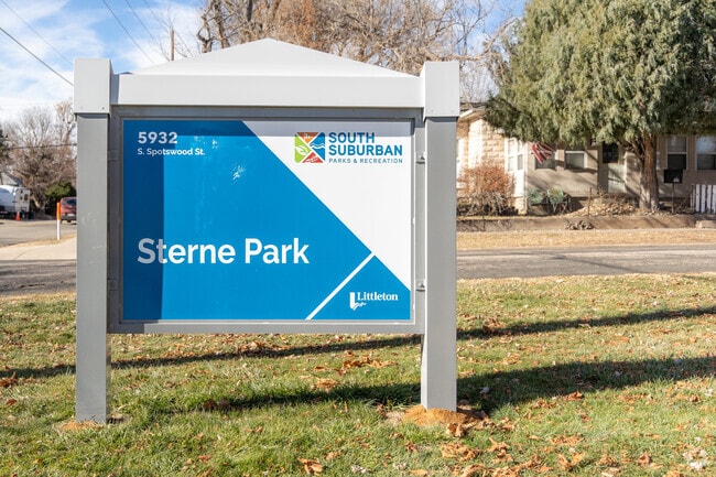 Sterne Park is a large community park featuring a pond, playground and open space.