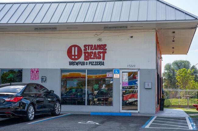 Strange Beast Brew Pub and Pizzeria is a local favorite for craft beer and pizza.