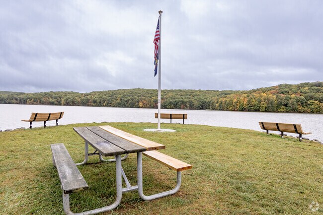 A peaceful picnic area adorns Prince Gallitzin State Park.