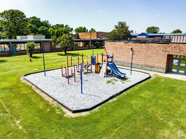 The back playground of Johnson Elementary School.
