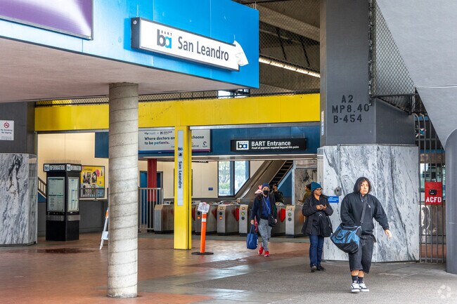 The closest Bart station for Estudillo Estates-Glen residents is the San Leandro one.
