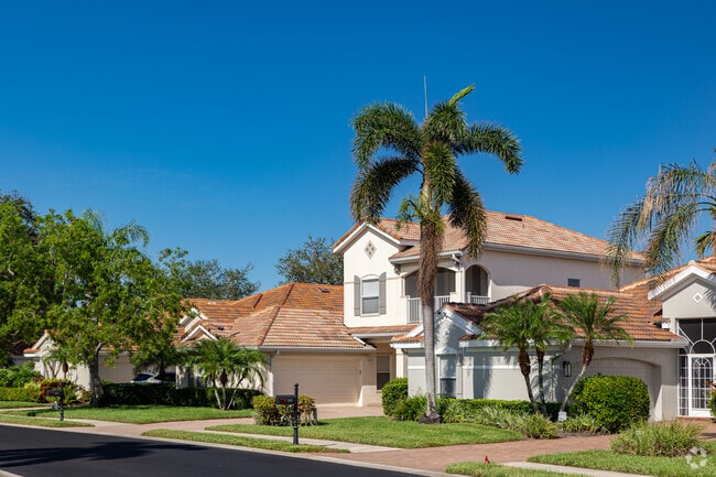 Bridgewater Bay features single and two-story homes with front and back yards.
