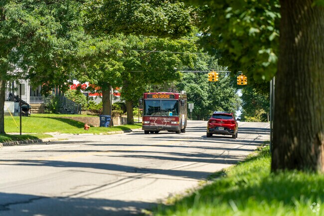 The JATA bus service is available in and around the Exchange neighborhood.