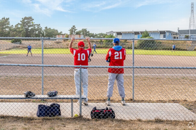 The baseball field at Peninsula Union Elementary School is used for the men's softball league.