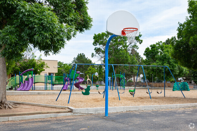 Governor's Ranch Elementary School has a playground and sports area.