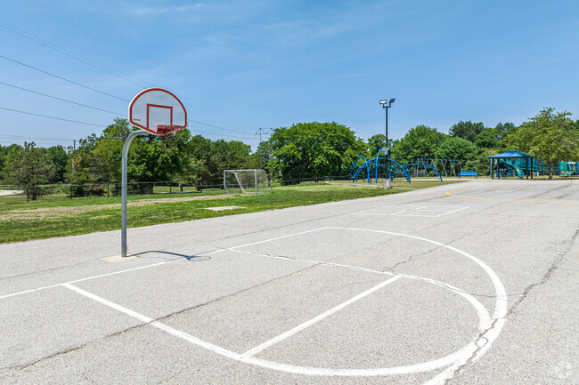 At Indian Valley Elementary School there is a nice basketball court for the kids.