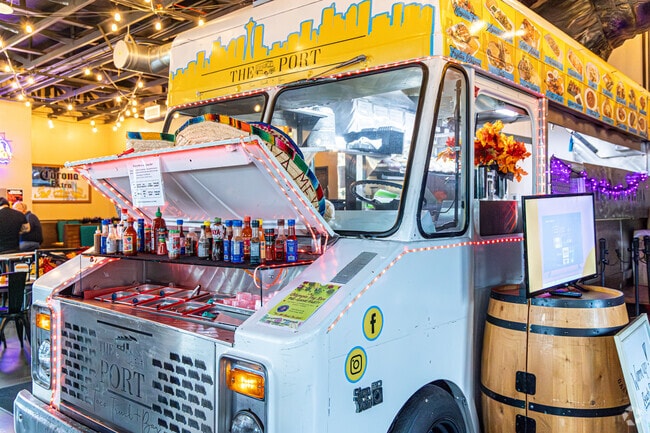 The Port Taco Truck & Cantina has an actual taco truck inside the restaurant.