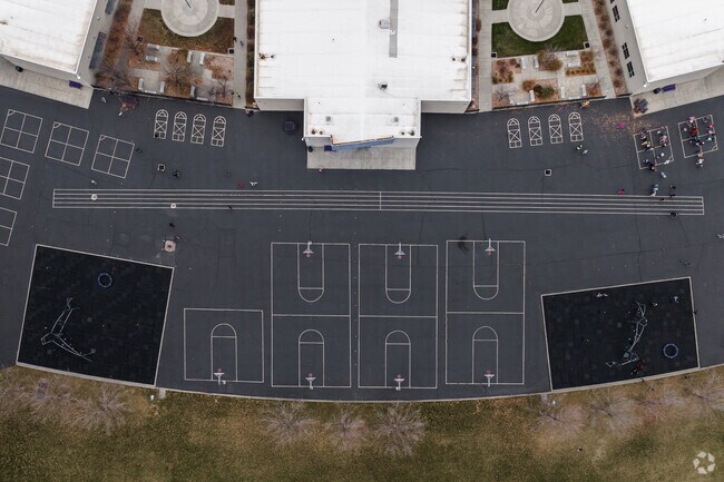 Children play foursquare at Endeavor Elementary School in West Kaysville.
