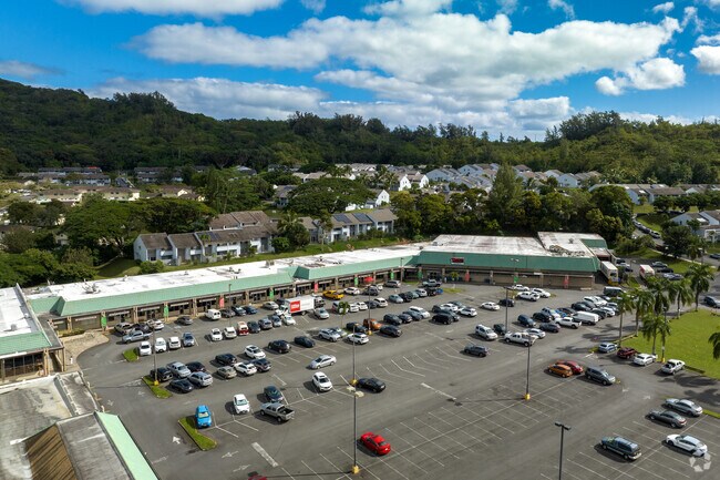 Koolau Center houses several restaurants, a grocery store, and a movie theater.