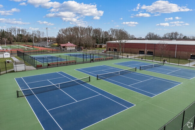 Red Bank Reg High School features 5 full sized tennis courts.