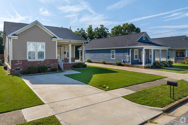 Newly built cottages can also be found in Laney Walker as it undergoes renovation in the area.