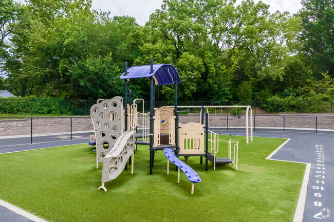 At Crestview Elementary School the kids can enjoy time outside on the jungle gym.