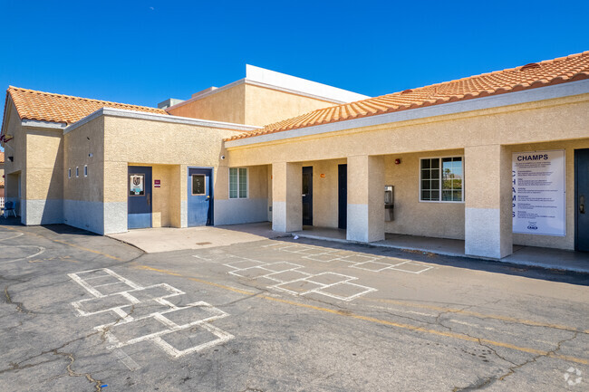 Students can play hopscotch at Coral Academy of Science Las Vegas Windmill.