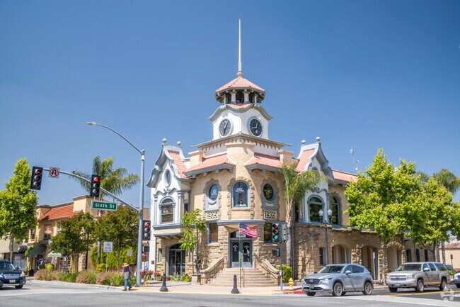 Dine at Old City Hall in Gilroy, known for its Mission Revival design and hearty menu.