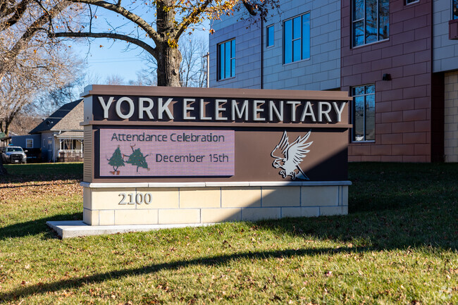 The York Elementary School mascot is the Eagles.