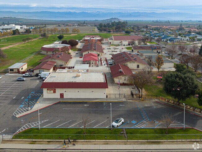 Looking East from the campus of Washington Intermediate School towards the Sierra Nevadas.
