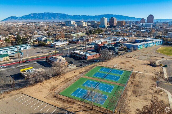 Washington Middle School's tennis court near downtown Albuquerque.