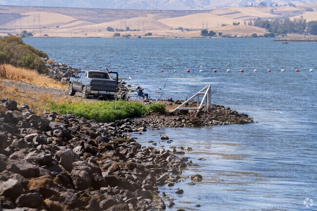 Santa Nella residents can fish around the rocky shoreline at the O'Neill Forebay Reservoir.
