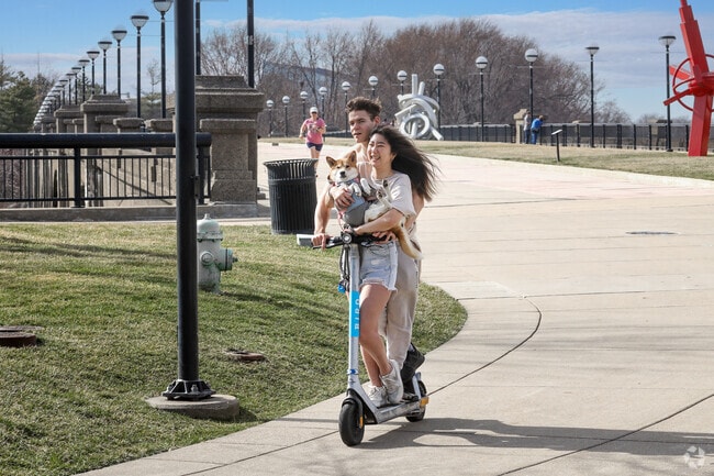 Scooter rental services are available for travel or fun in the Canal-White River neighborhood.