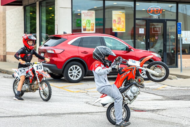 Ridgefield locals bring energy near bubble tea shops and neighborhood businesses.