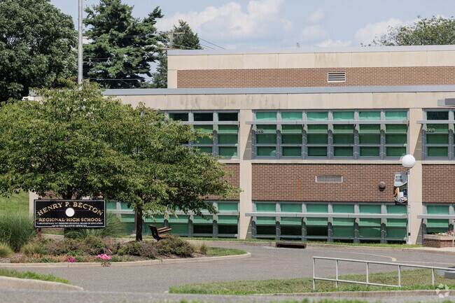 Students can commute by car to The Henry P. Becton Regional High School in East Rutherford, NJ.