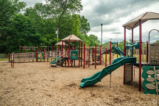 Kids are able to get their energy out on the playground at Lake Parsippany Park.