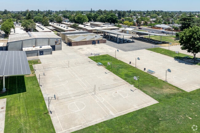 The basketball courts at Thomas Jefferson Middle School in Madera.