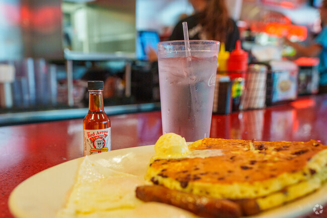 You're going to want to use all of the famous Red Arrow Diner syrup in East Concord.