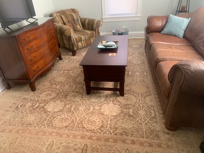 room size rug on original hardwood floors