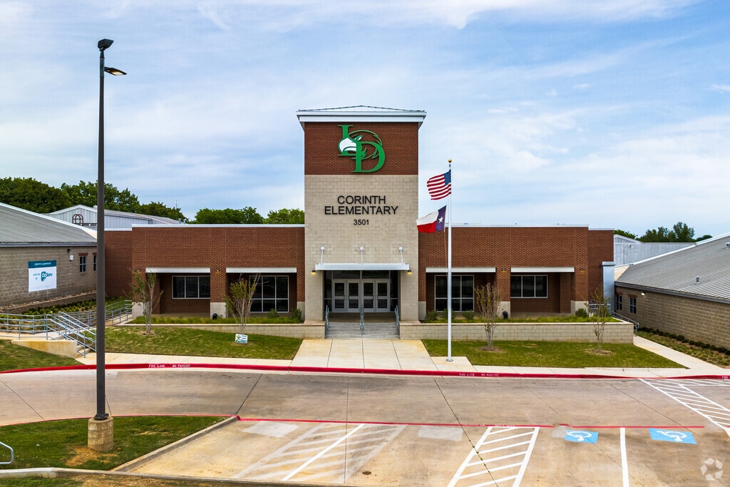 Corinth Elementary School Entrance in Oakmont Neighborhood