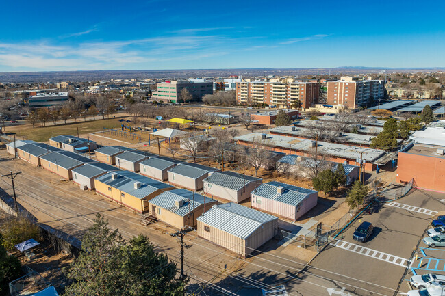 Portable buildings at Governor Bent Elementary School.