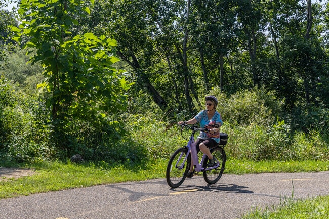 The Gateway State Trail runs through North Saint Paul and is a favorite with cyclists.