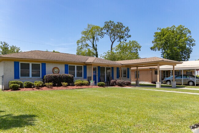 Neutral colored homes in Cloverdale boast personal flare with bright colored shutters and trim.
