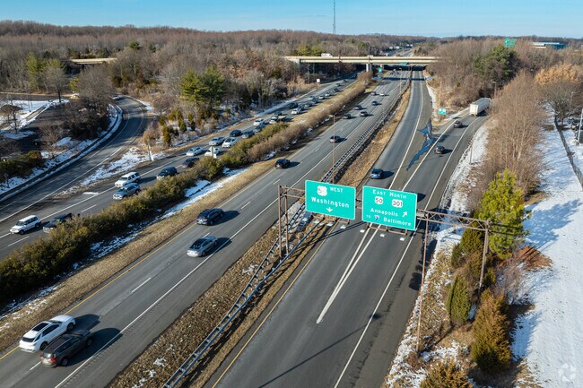 Drive a few miles South and hop on route 50 towards Annapolis or DC.