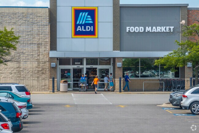 Aldi is a go to for grocery shopping for Edgewater residents.