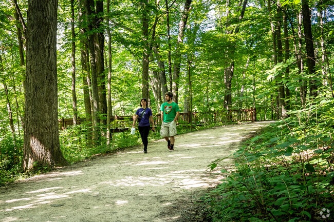 Locals love walking the hiking trails at Highbanks Metro Park.