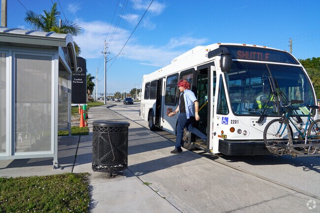 Check out the free ART bus on US1 in White City.